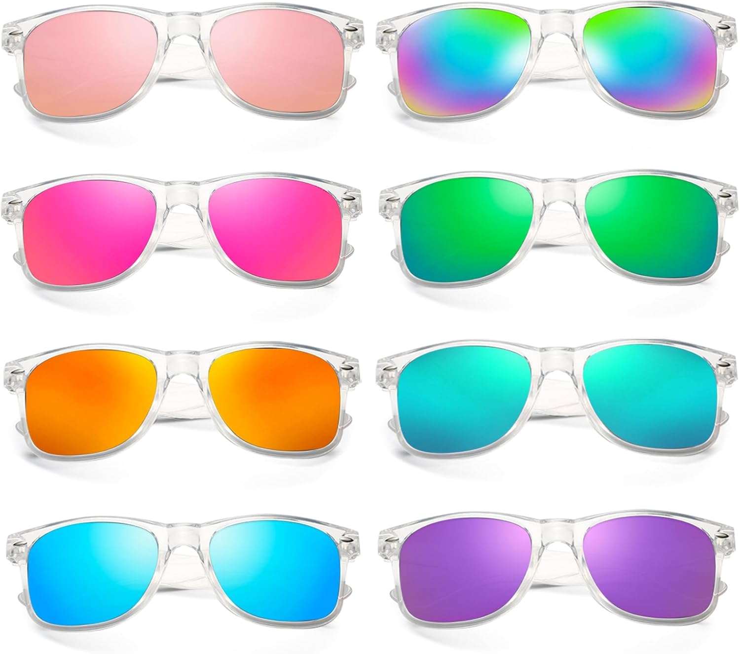 Солнцезащитные очки Matcheck, 8/16 штук, неоновые цвета, оптовая продажа, сувениры для вечеринок, ретро-классические очки, для дня рождения, бассейна, унисекс, для взрослых, 8 Transparent Frame/Mirrored Lens
Солнцезащитные очки Matcheck, 8/16 штук, неоновые цвета, оптовая продажа, сувениры для вечеринок, ретро-классические очки, для дня рождения, бассейна, унисекс, для взрослых, 8 Transparent Frame/Mirrored Lens