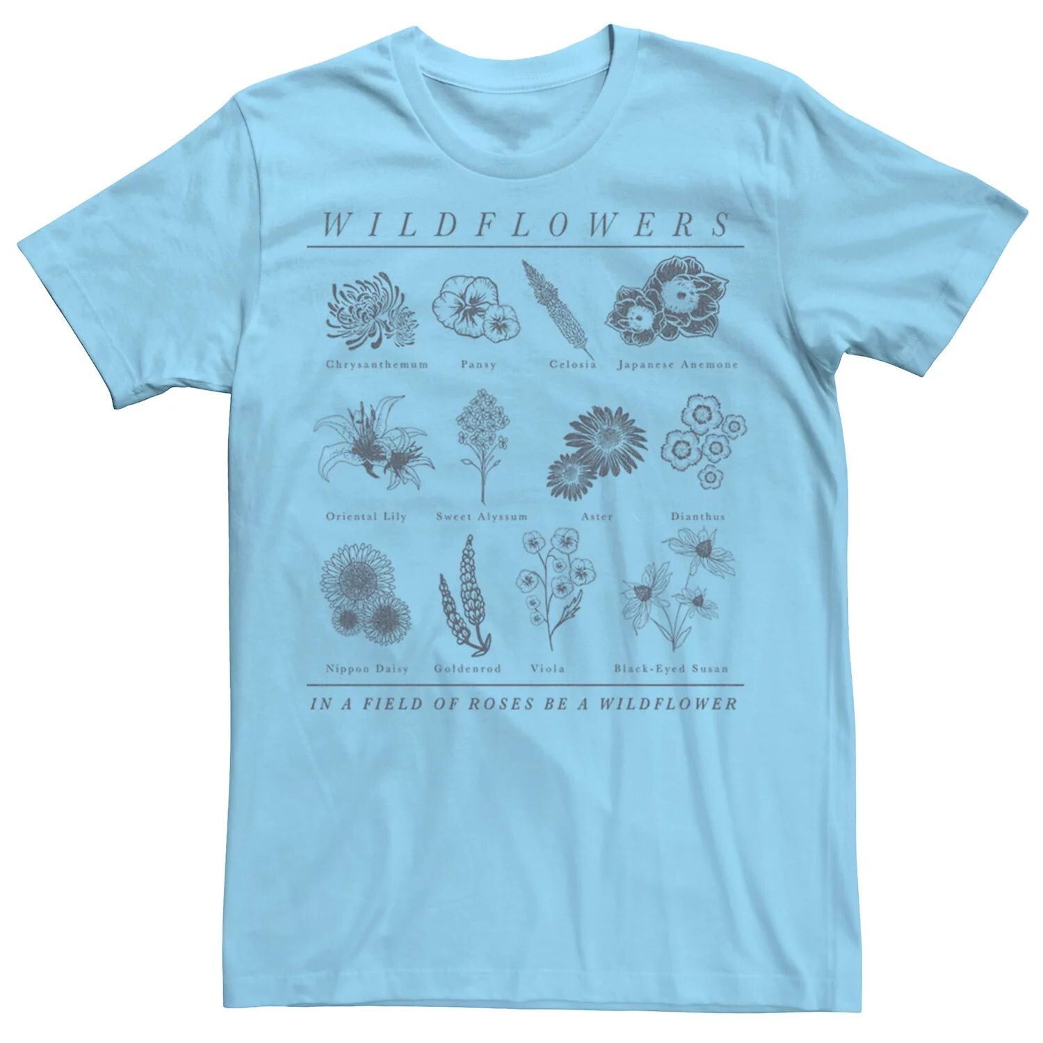 Мужская футболка Wildflowers In A Field Of Roses Be A Wildflower Sketch Licensed Character
Мужская футболка Wildflowers In A Field Of Roses Be A Wildflower Sketch Licensed Character