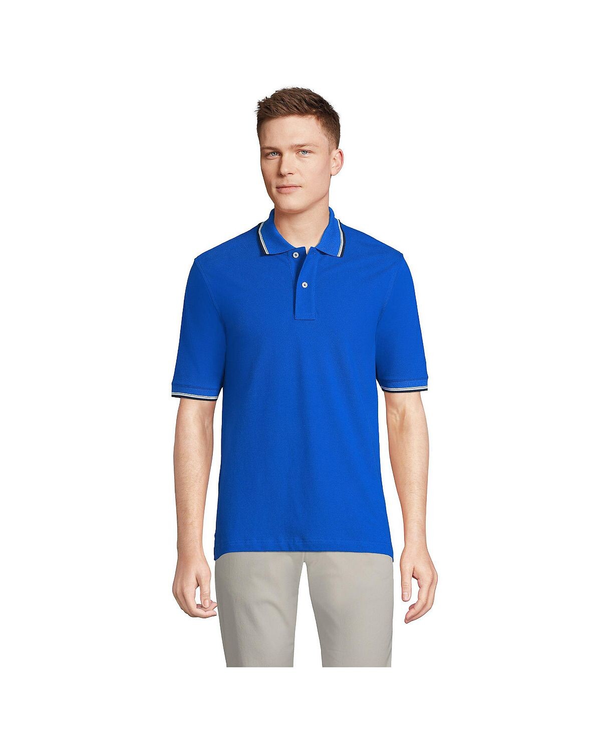 Мужская рубашка-поло с короткими рукавами Comfort-First в сетку Lands' End
Мужская рубашка-поло с короткими рукавами Comfort-First в сетку Lands' End