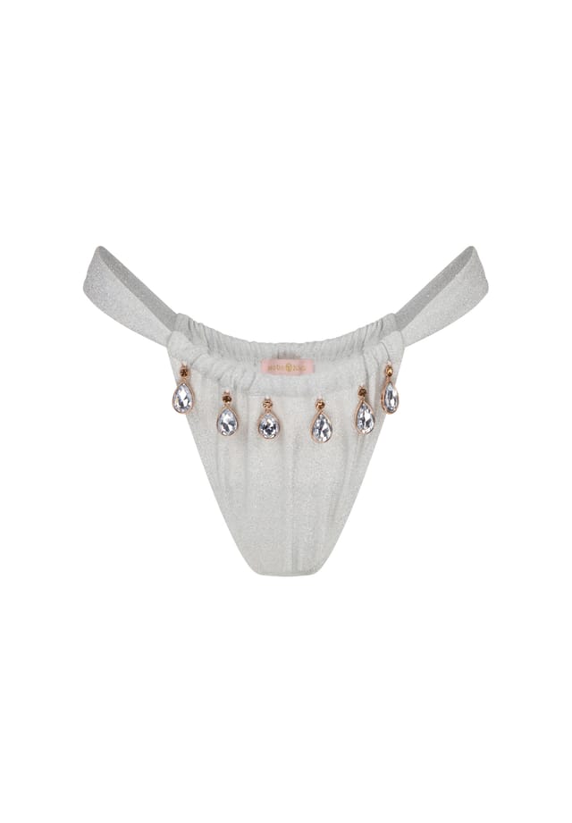 Плавки бикини Lumiere с каплями и красивыми подвесками Moda Minx, белый
Плавки бикини Lumiere с каплями и красивыми подвесками Moda Minx, белый