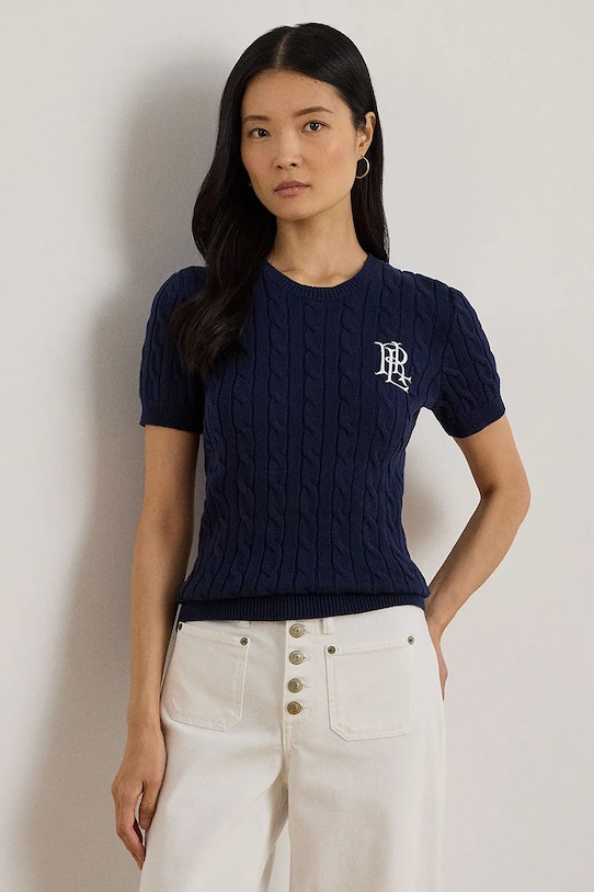 Хлопковый свитер Lauren Ralph Lauren, темно-синий
Хлопковый свитер Lauren Ralph Lauren, темно-синий