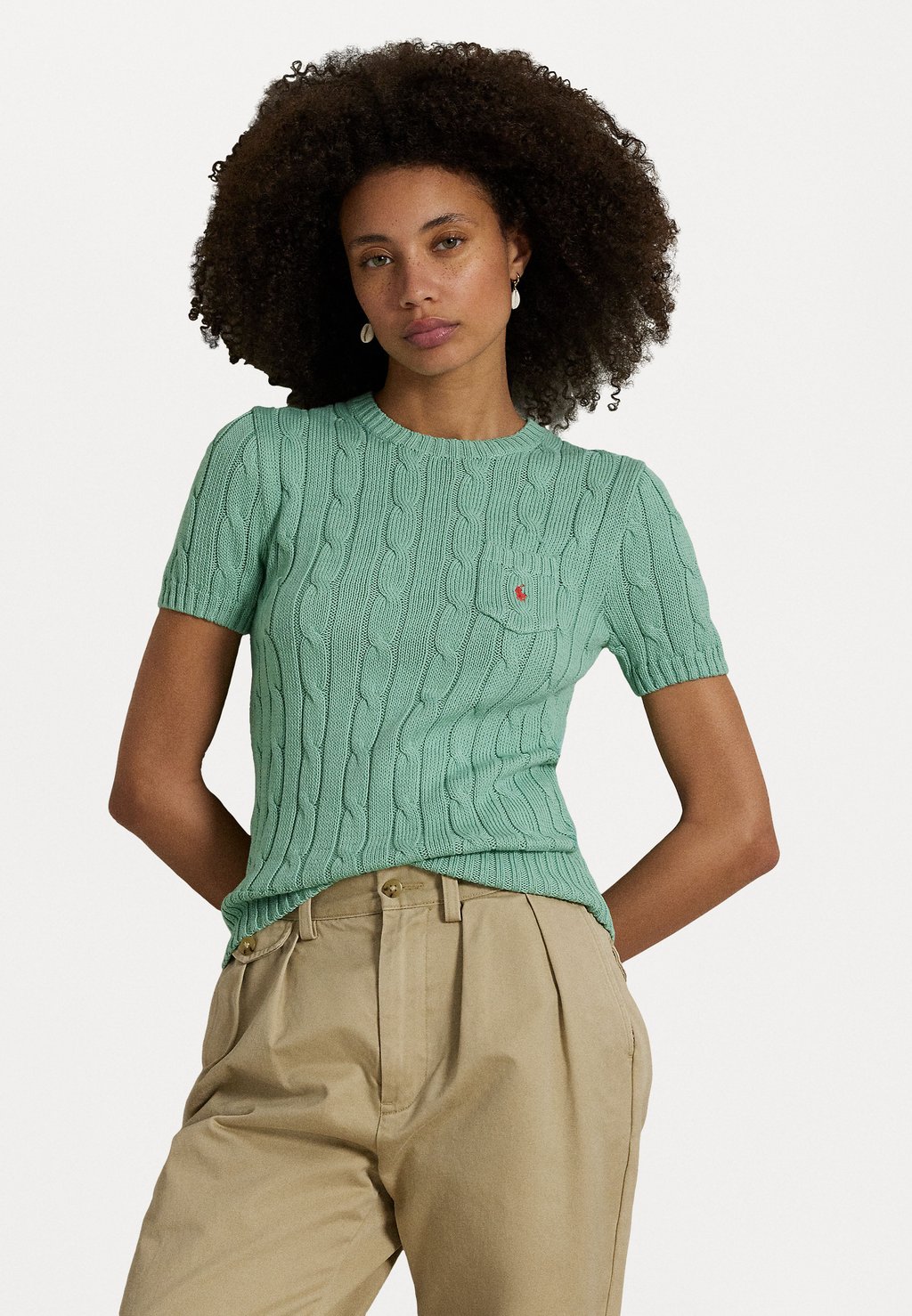 Базовая футболка Cable Knit Cotton Short Sleeve Sweater Polo Ralph Lauren, зеленый
Базовая футболка Cable Knit Cotton Short Sleeve Sweater Polo Ralph Lauren, зеленый