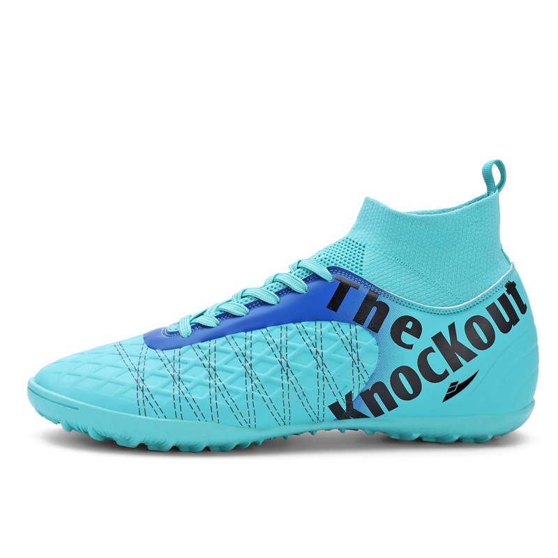 Kuding Футбольные бутсы унисекс FG резиновые длинные шипы TF резиновые сломанные шипы противоскользящие и износостойкие покрытие голубой газон, цвет Cyan Turf 
Kuding Футбольные бутсы унисекс FG резиновые длинные шипы TF резиновые сломанные шипы противоскользящие и износостойкие покрытие голубой газон, цвет Cyan Turf