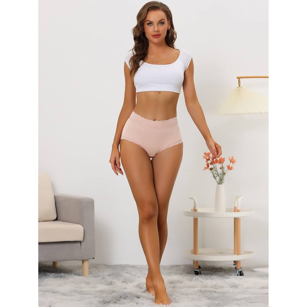 Женское нижнее белье с высокой талией, удобные трусики в рубчик с кружевной отделкой ALLEGRA K, белый
Женское нижнее белье с высокой талией, удобные трусики в рубчик с кружевной отделкой ALLEGRA K, белый