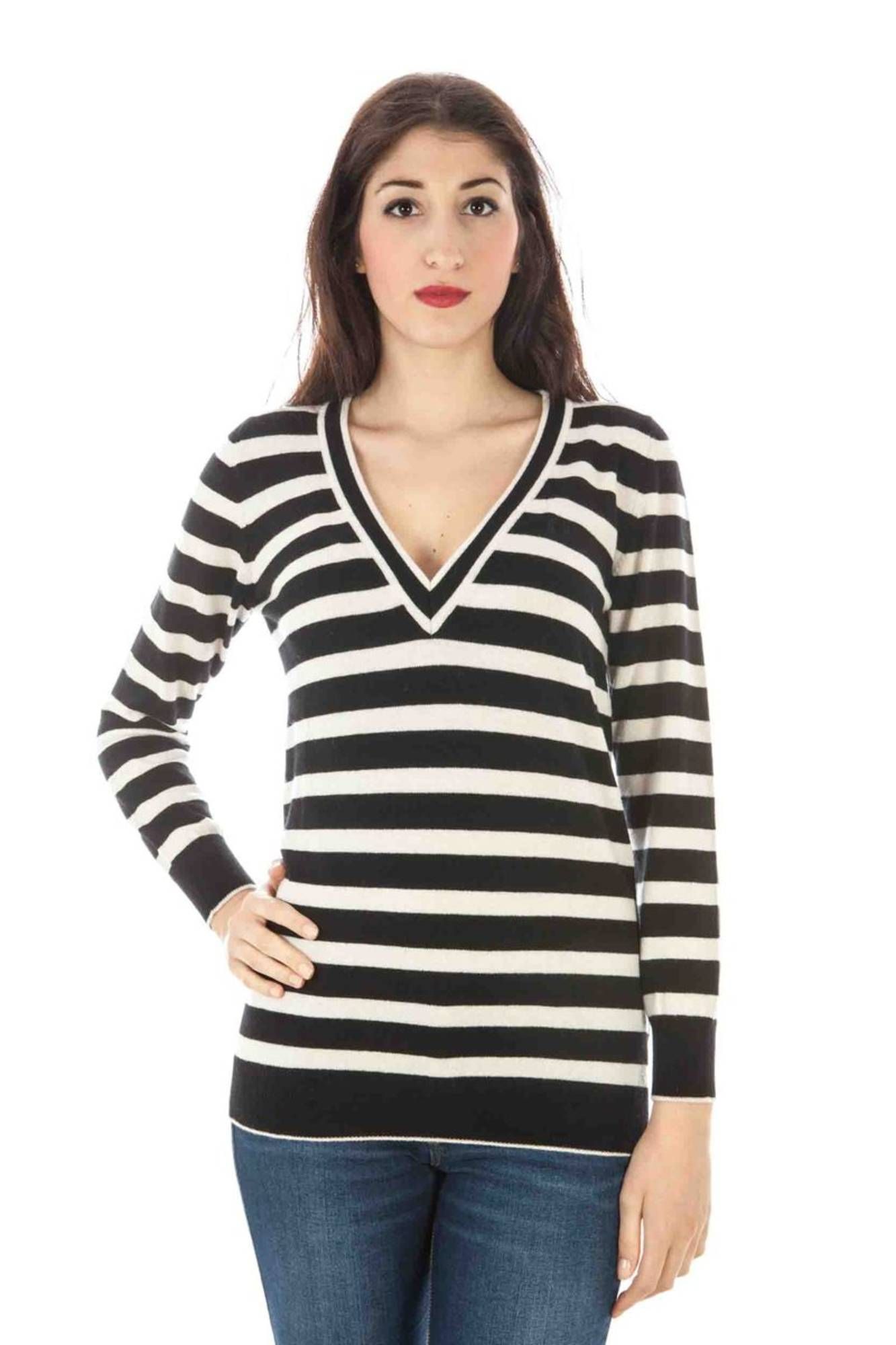 Женский пуловер Fred Perry шерстяной в полоску, черно-белый
Женский пуловер Fred Perry шерстяной в полоску, черно-белый