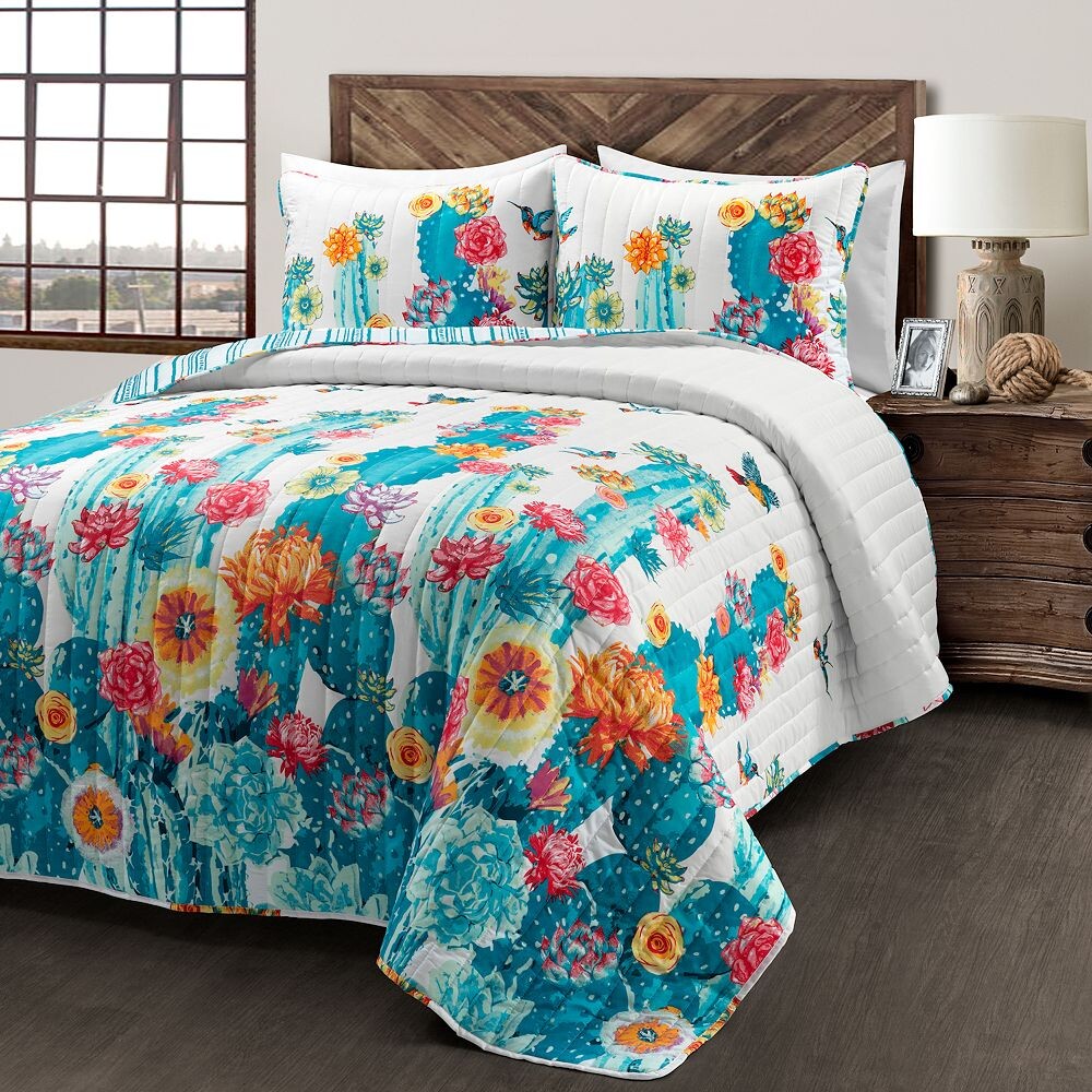Lush Decor Southwest Яркий кактус Двусторонний комплект одеял большого размера с накладками, зеленый
Lush Decor Southwest Яркий кактус Двусторонний комплект одеял большого размера с накладками, зеленый
