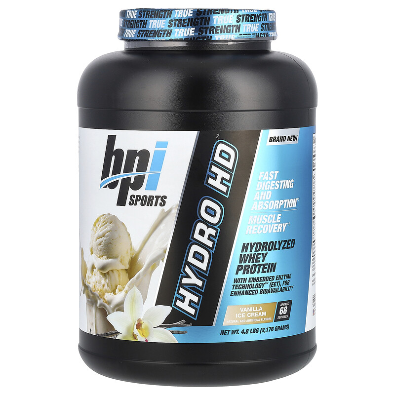 BPI Sports, Hydro HD , гидролизованный сывороточный протеин, ванильное мороженое, 2176 г (4,8 фунта)
BPI Sports, Hydro HD , гидролизованный сывороточный протеин, ванильное мороженое, 2176 г (4,8 фунта)