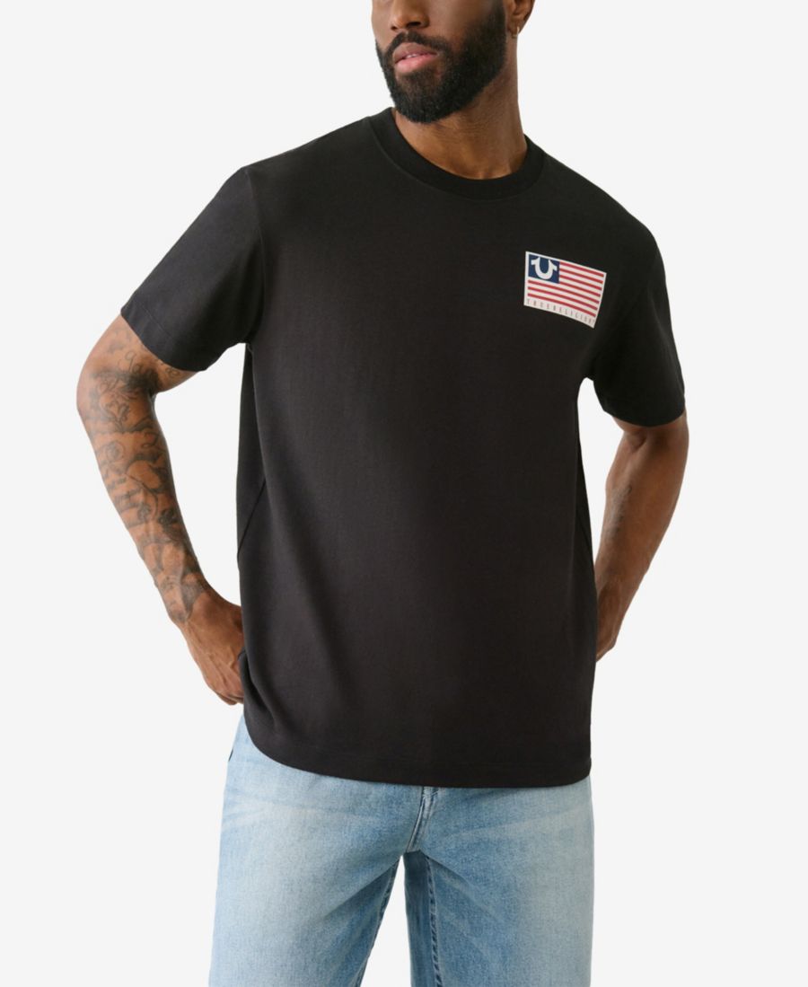 Мужская футболка с коротким рукавом и изображением флага в форме подковы True Religion, Black, Черный, Мужская футболка с коротким рукавом и изображением флага в форме подковы True Religion, Black
Мужская футболка с коротким рукавом и изображением флага в форме подковы True Religion, Black, Черный, Мужская футболка с коротким рукавом и изображением флага в форме подковы True Religion, Black