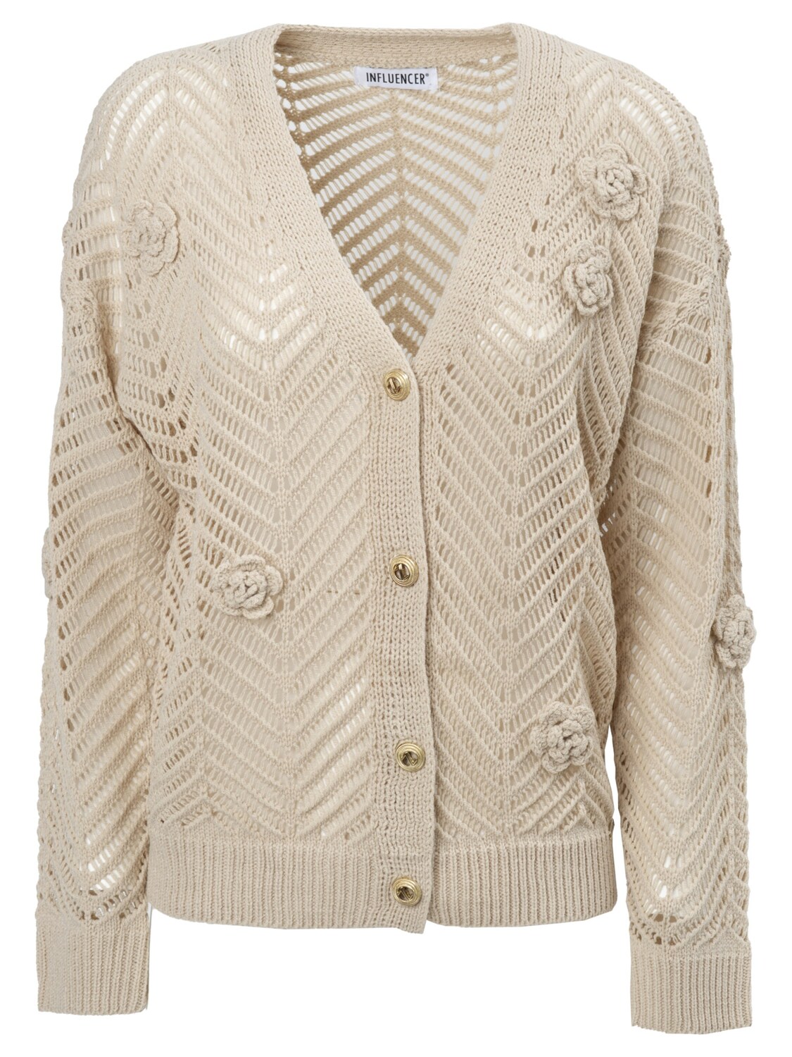 Influencer Вязаный кардиган в бежевом цвете
Influencer Вязаный кардиган в бежевом цвете