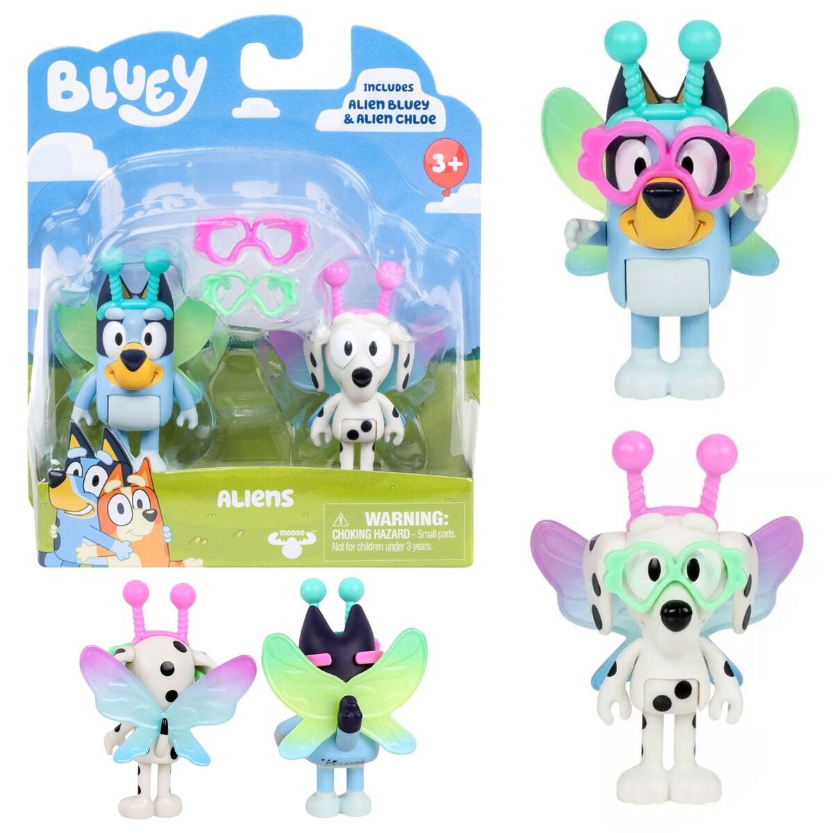 Bluey Набор фигурок пришельцев Bluey Chloe, фигурки для детей 3+
Bluey Набор фигурок пришельцев Bluey Chloe, фигурки для детей 3+