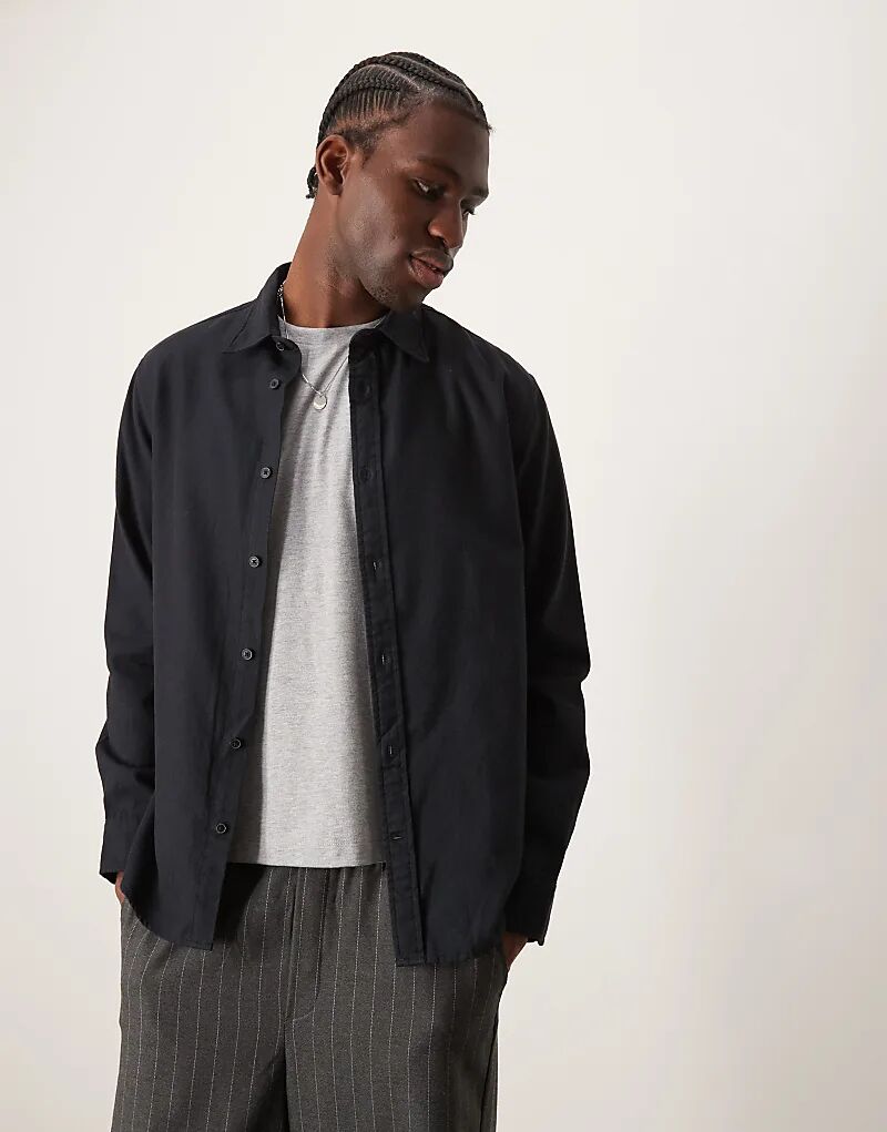 Рубашка свободного кроя из фланели черного цвета Selected Homme
Рубашка свободного кроя из фланели черного цвета Selected Homme