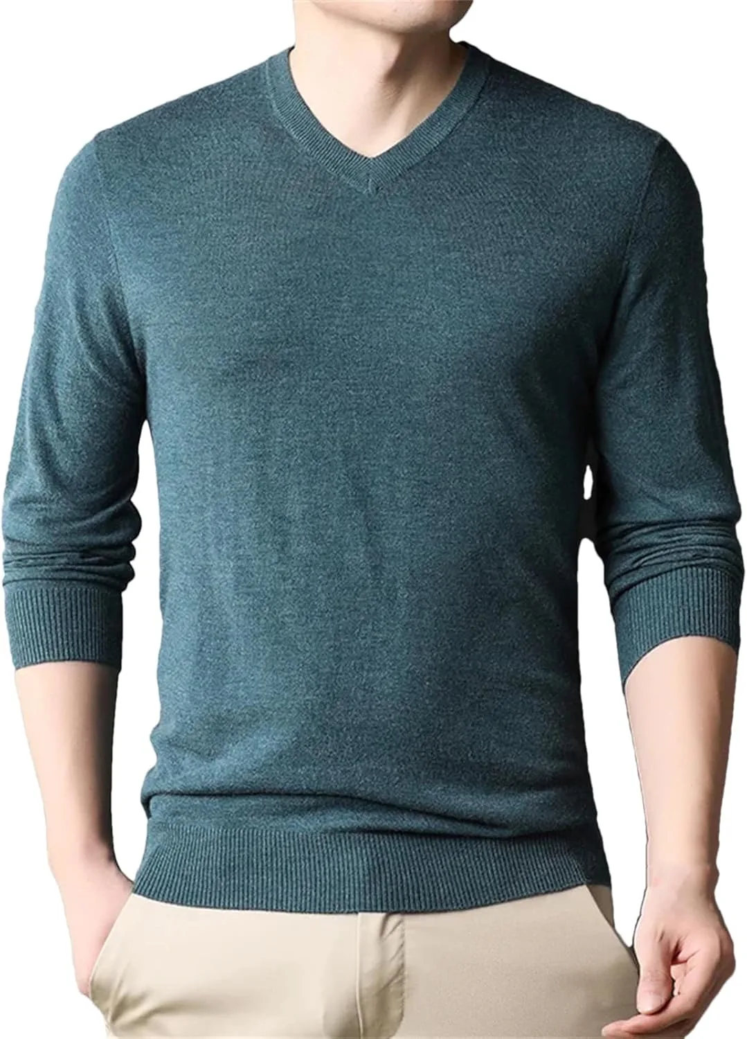 Мужской вязаный свитер с V-образным вырезом из кашемира Slim Fit Jegsnoe
Мужской вязаный свитер с V-образным вырезом из кашемира Slim Fit Jegsnoe