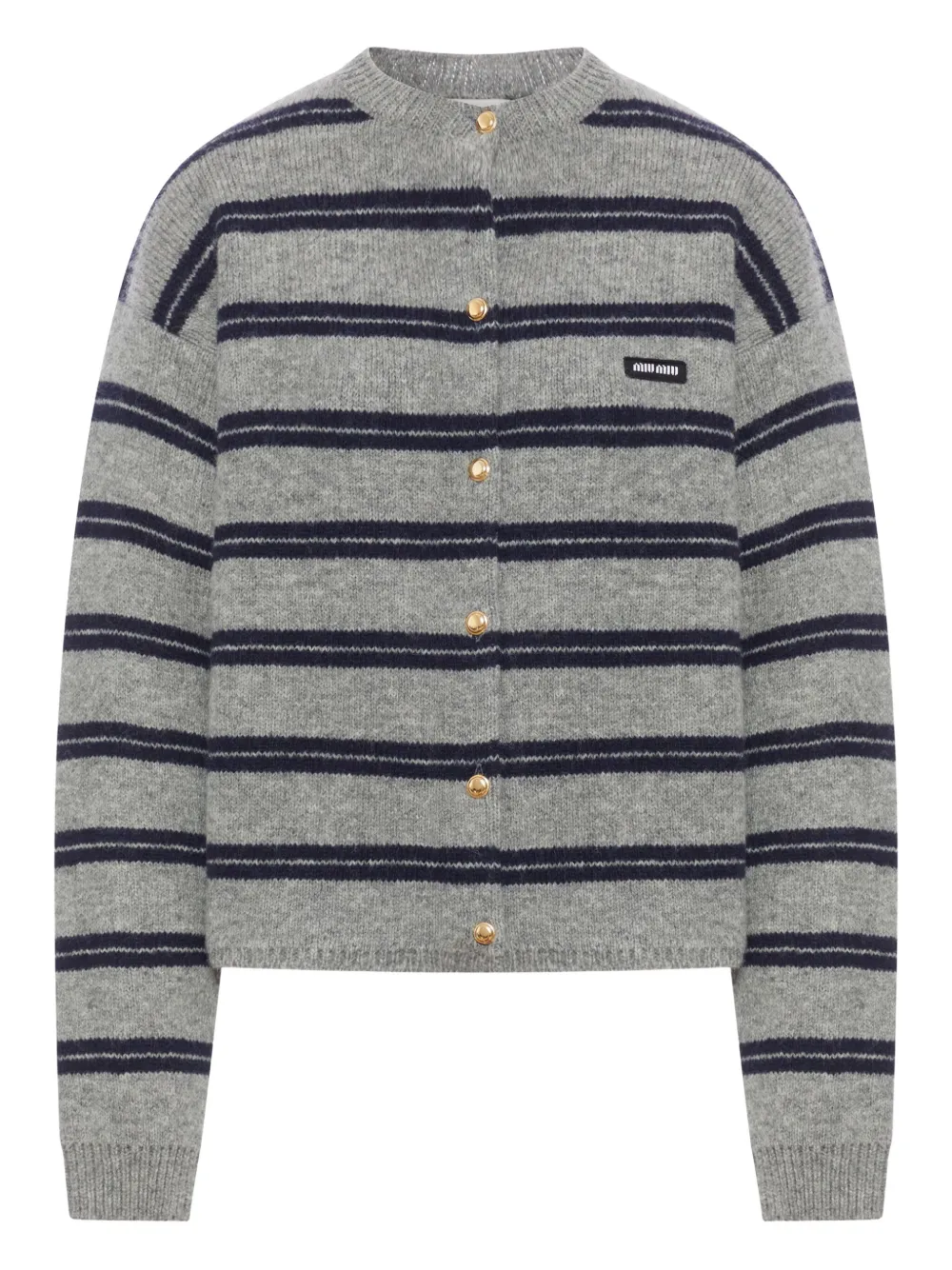 Кардиган в полоску MIU MIU, серый
Кардиган в полоску MIU MIU, серый