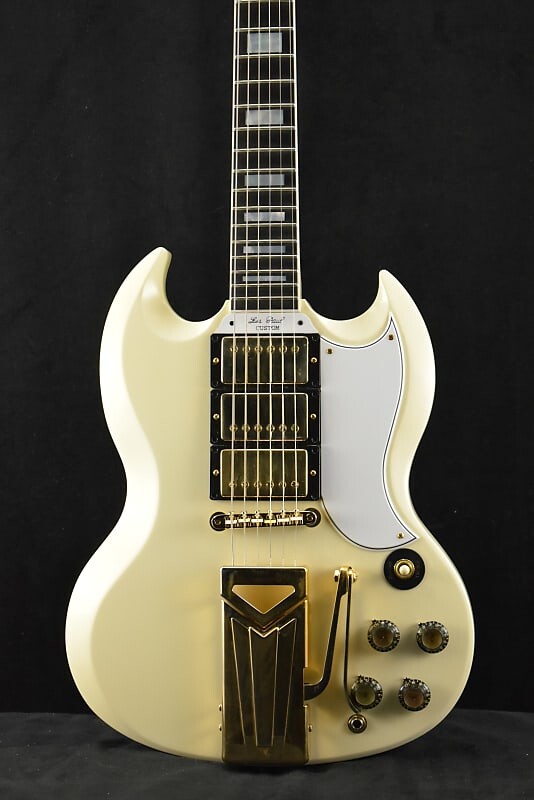 Электрогитара Gibson Custom Shop 60th Anniversary 1961 Les Paul SG Custom With Sideways Vibrola Polaris White
Электрогитара Gibson Custom Shop 60th Anniversary 1961 Les Paul SG Custom With Sideways Vibrola Polaris White