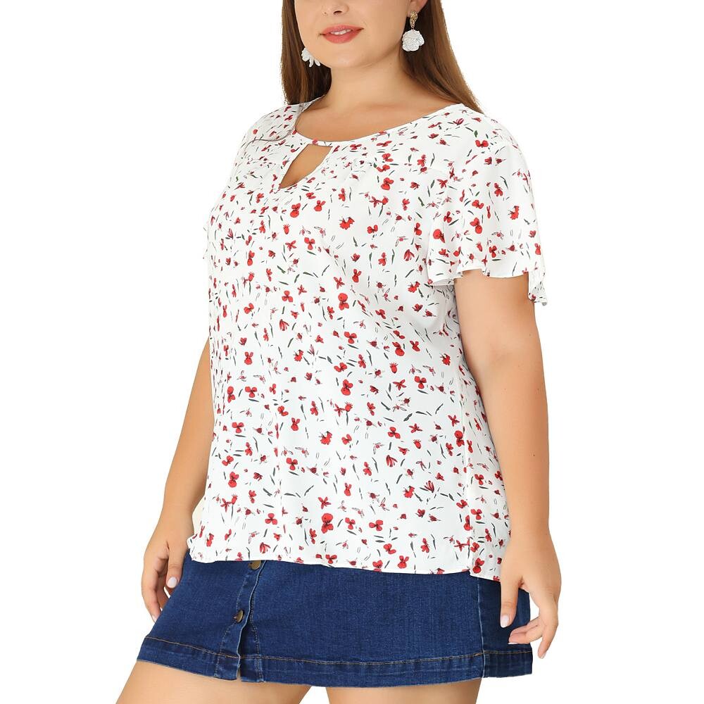 Женская шифоновая блузка больших размеров с цветочным принтом и расклешенными рукавами Agnes Orinda, цвет White Red
Женская шифоновая блузка больших размеров с цветочным принтом и расклешенными рукавами Agnes Orinda, цвет White Red