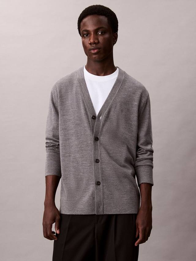 Кардиган из мериносовой шерсти Calvin Klein, Medium Grey Heather
Кардиган из мериносовой шерсти Calvin Klein, Medium Grey Heather