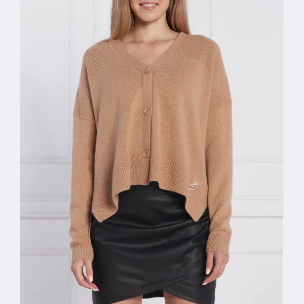 Шерстяной кардиган обычного кроя Liu Jo, коричневый
Шерстяной кардиган обычного кроя Liu Jo, коричневый