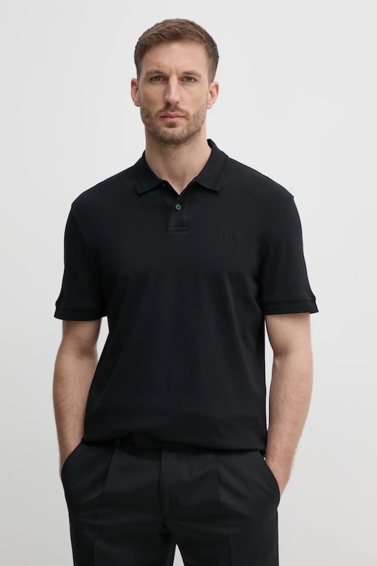 Хлопковое поло pe_interlock BOSS Orange, черный
Хлопковое поло pe_interlock BOSS Orange, черный