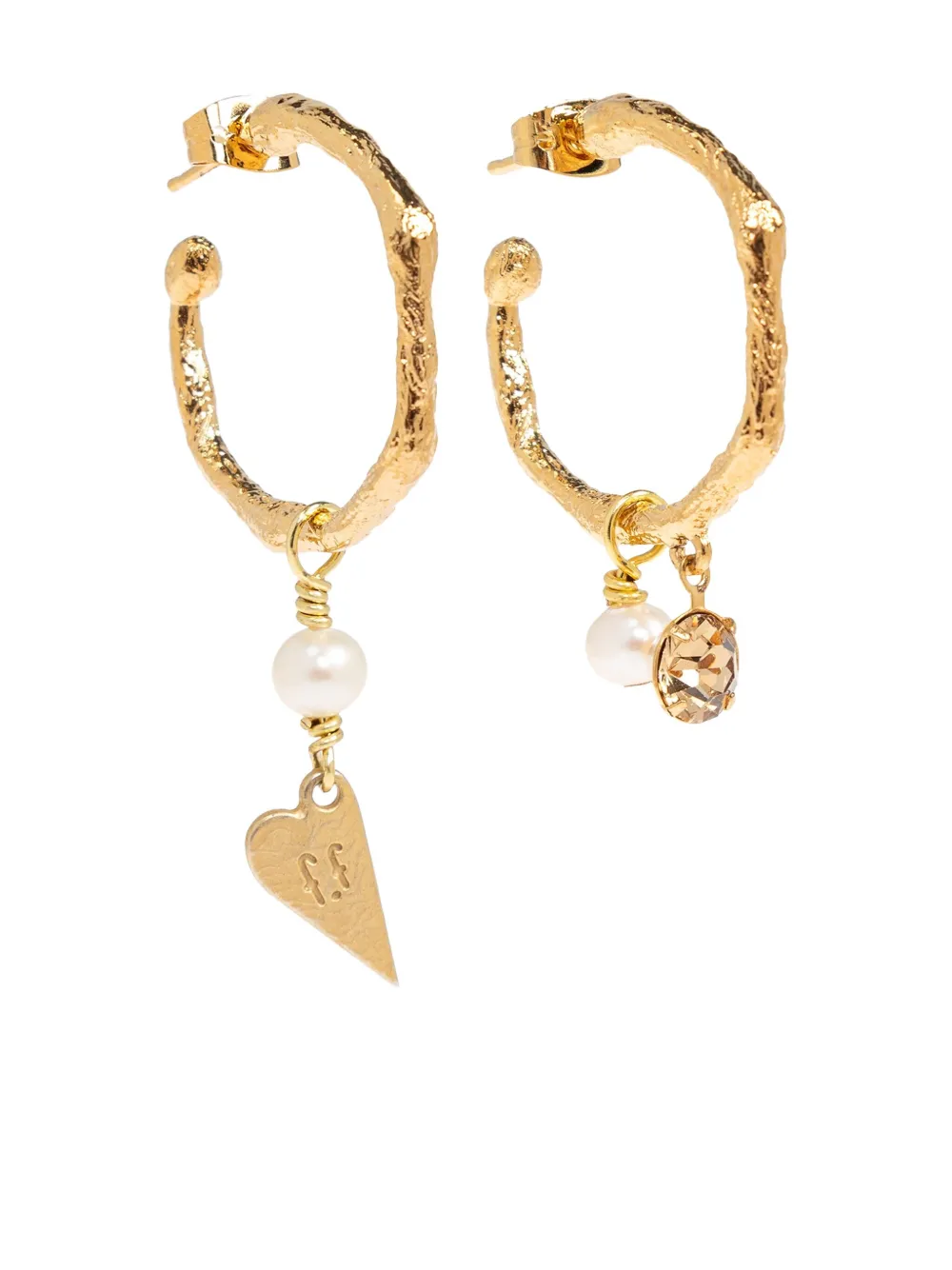 Серьги-кольца с подвесками в виде сердца Forte Forte, золотистый
Серьги-кольца с подвесками в виде сердца Forte Forte, золотистый