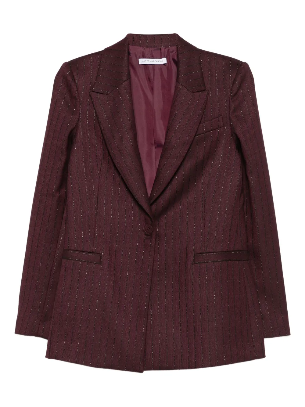 Однобортный блейзер в тонкую полоску Mar De Margaritas, красный
Однобортный блейзер в тонкую полоску Mar De Margaritas, красный