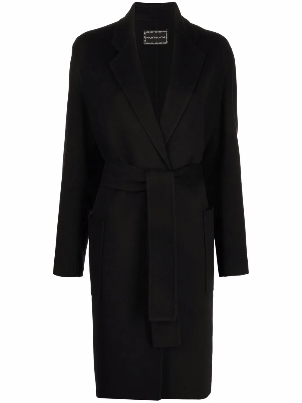 Однобортное пальто с поясом 10 CORSO COMO, черный 
Однобортное пальто с поясом 10 CORSO COMO, черный