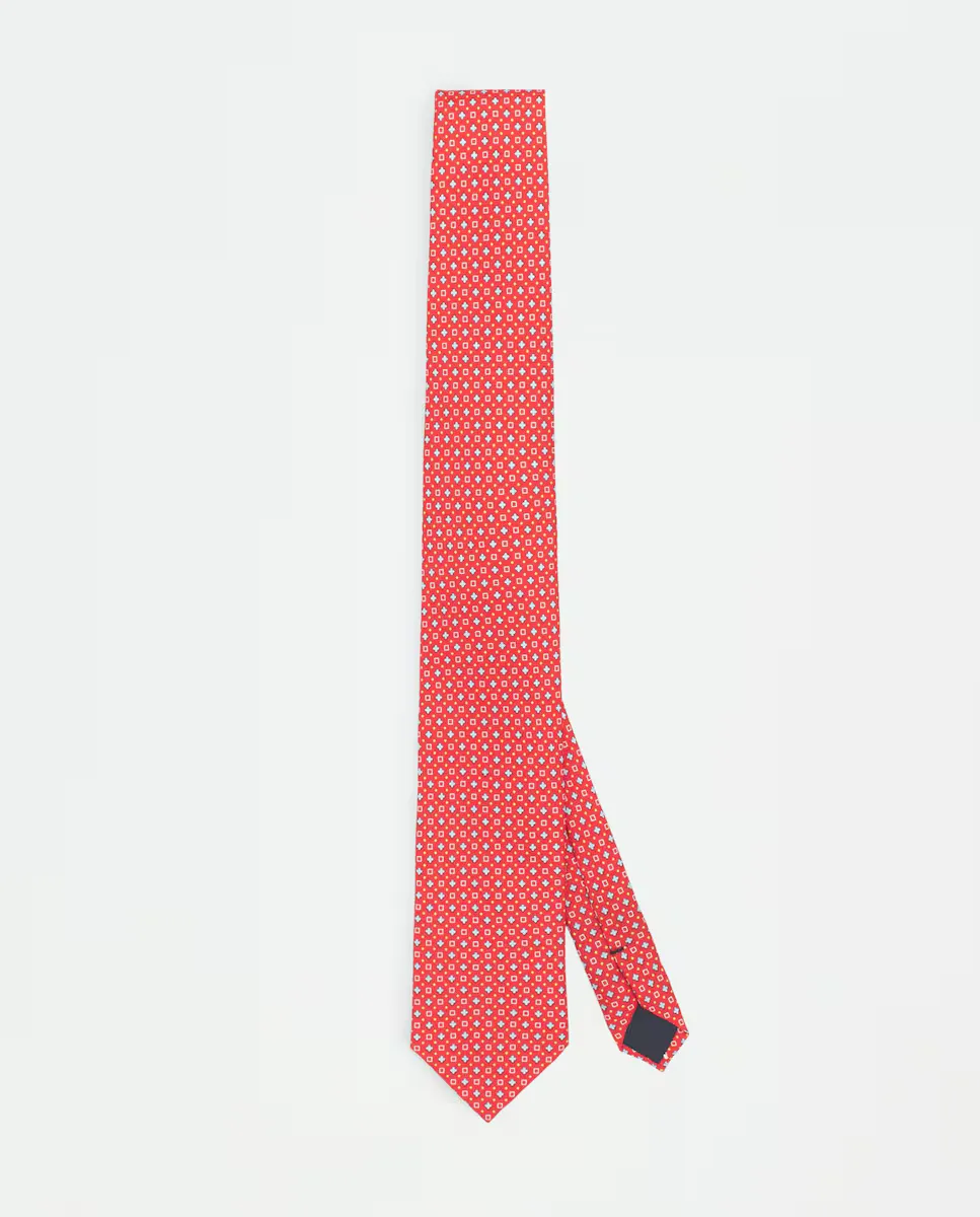 Мужской галстук из шёлкового твила с принтом Mirto, красный 
Мужской галстук из шёлкового твила с принтом Mirto, красный