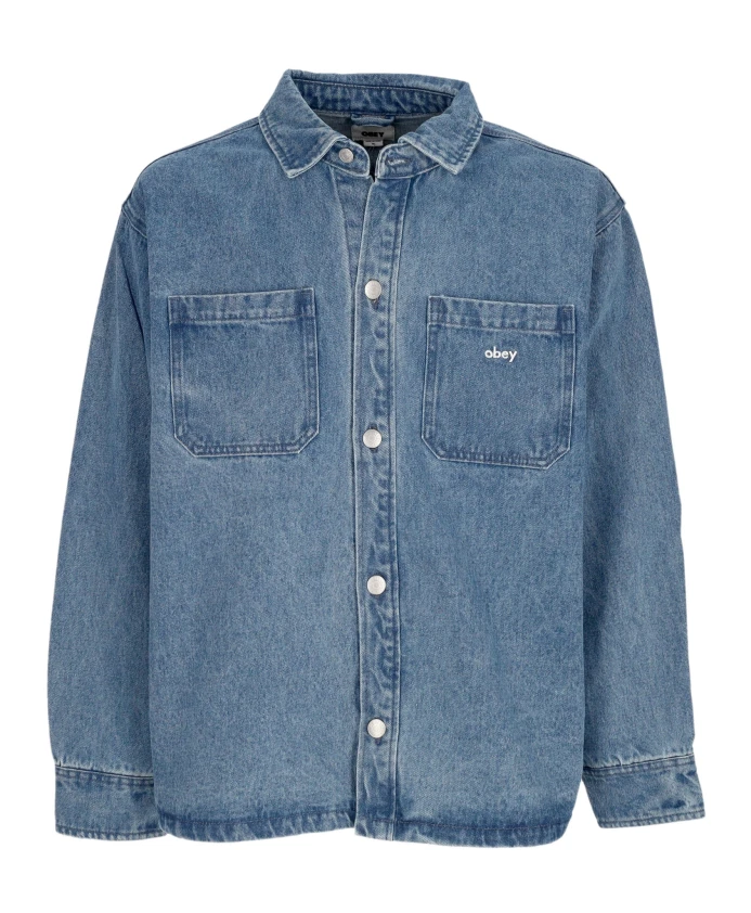 Светло-Голубая рубашка-пиджак с карманами Obey, синий
Светло-Голубая рубашка-пиджак с карманами Obey, синий