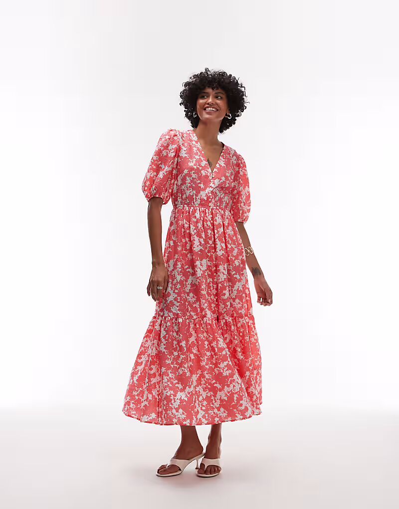 & Other Stories, многоярусное платье макси премиум-класса с принтом розового мрамора
& Other Stories, многоярусное платье макси премиум-класса с принтом розового мрамора