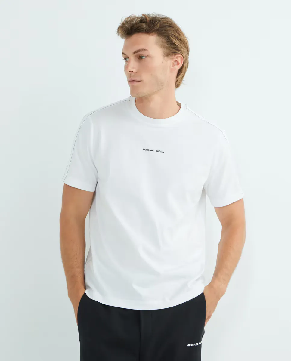 Мужская футболка из хлопкового одинарного джерси с логотипом Michael Kors, белый
Мужская футболка из хлопкового одинарного джерси с логотипом Michael Kors, белый