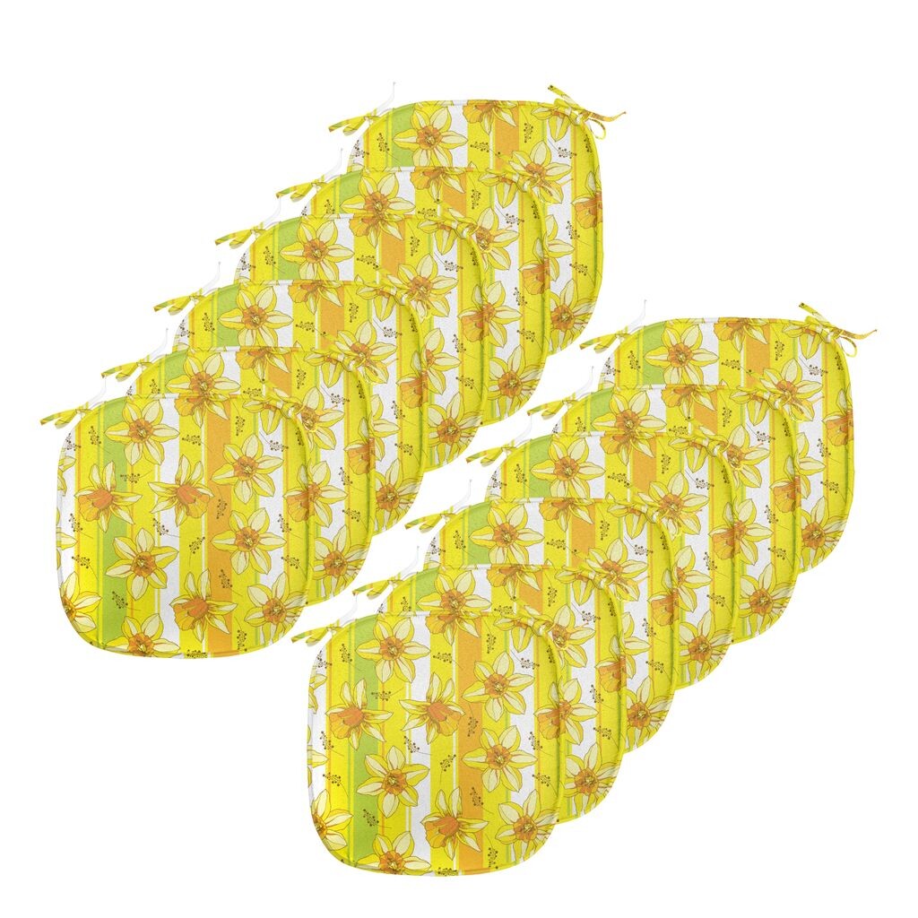 Подушки на обеденный стул ABAKUHAUS Yellow Flower, цветение нарцисса, декоративная водонепроницаемая подушка с ремнями для кухонных сидений, 40 см x 40 см — упаковка из 12 шт., цвет желтого яблока, желтый
Подушки на обеденный стул ABAKUHAUS Yellow Flower, цветение нарцисса, декоративная водонепроницаемая подушка с ремнями для кухонных сидений, 40 см x 40 см — упаковка из 12 шт., цвет желтого яблока, желтый
