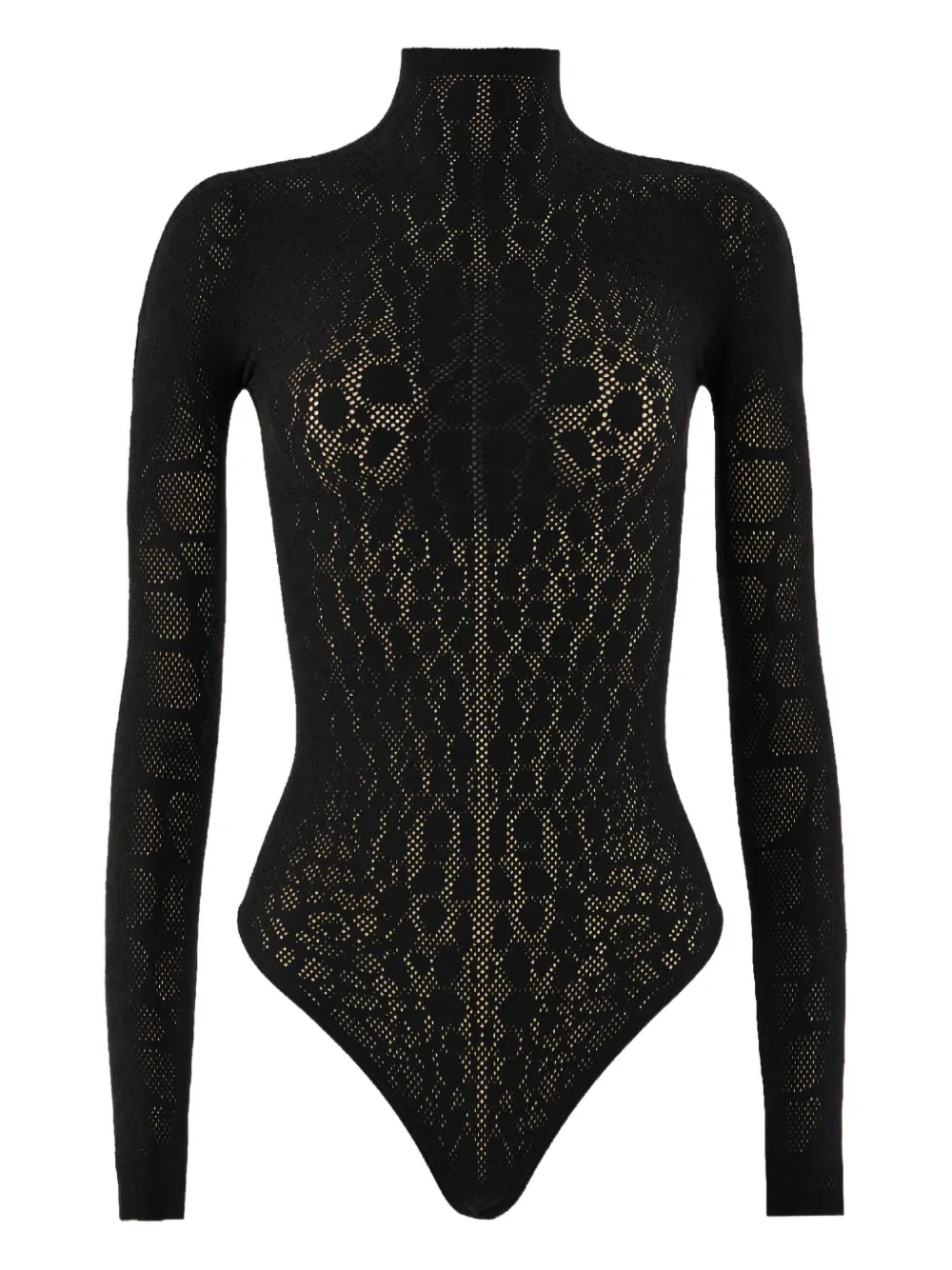 Боди с высоким воротником и узором Wolford, черный
Боди с высоким воротником и узором Wolford, черный