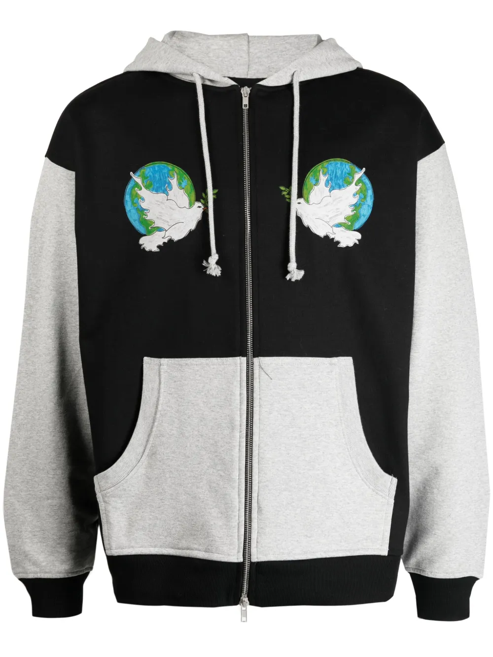 Хлопковая куртка с цветными блоками и аппликациями RASSVET, черный
Хлопковая куртка с цветными блоками и аппликациями RASSVET, черный