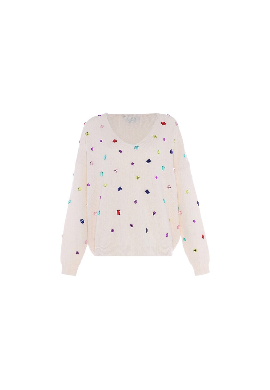 Тонкий вязаный свитер faina Sweater, белый
Тонкий вязаный свитер faina Sweater, белый