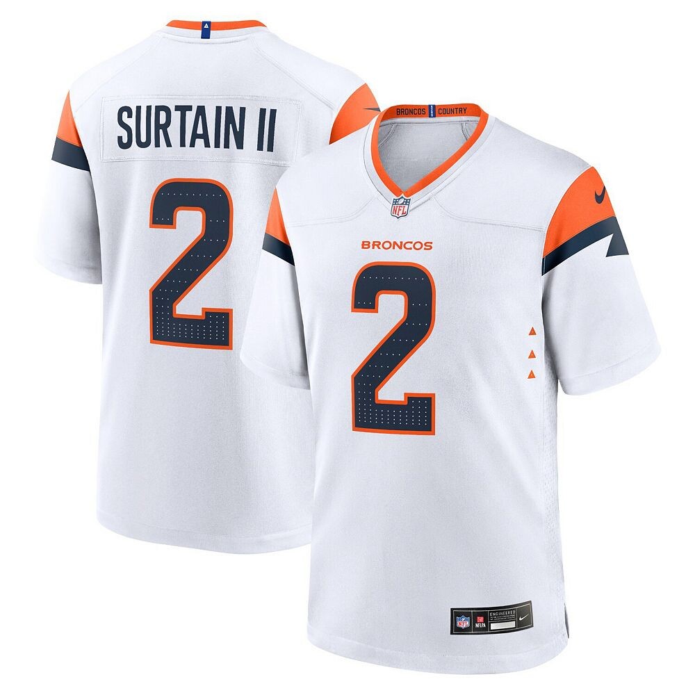 Мужская белая игровая майка Nike Патрик Surtain II Denver Broncos, цвет Den White
Мужская белая игровая майка Nike Патрик Surtain II Denver Broncos, цвет Den White