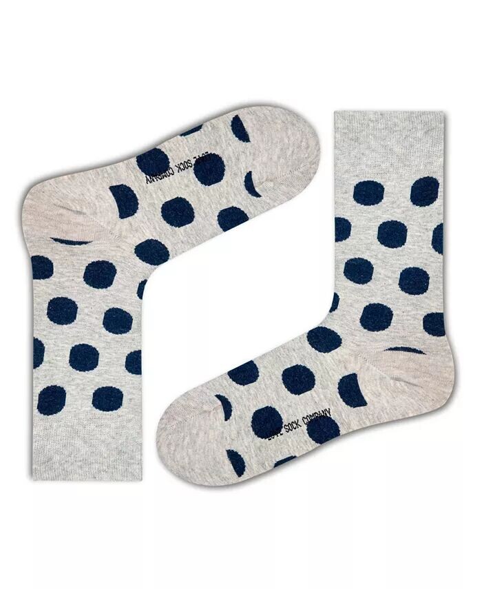 Носки для экипажа из хлопка в большой горошек Love Sock Company, серый 
Носки для экипажа из хлопка в большой горошек Love Sock Company, серый