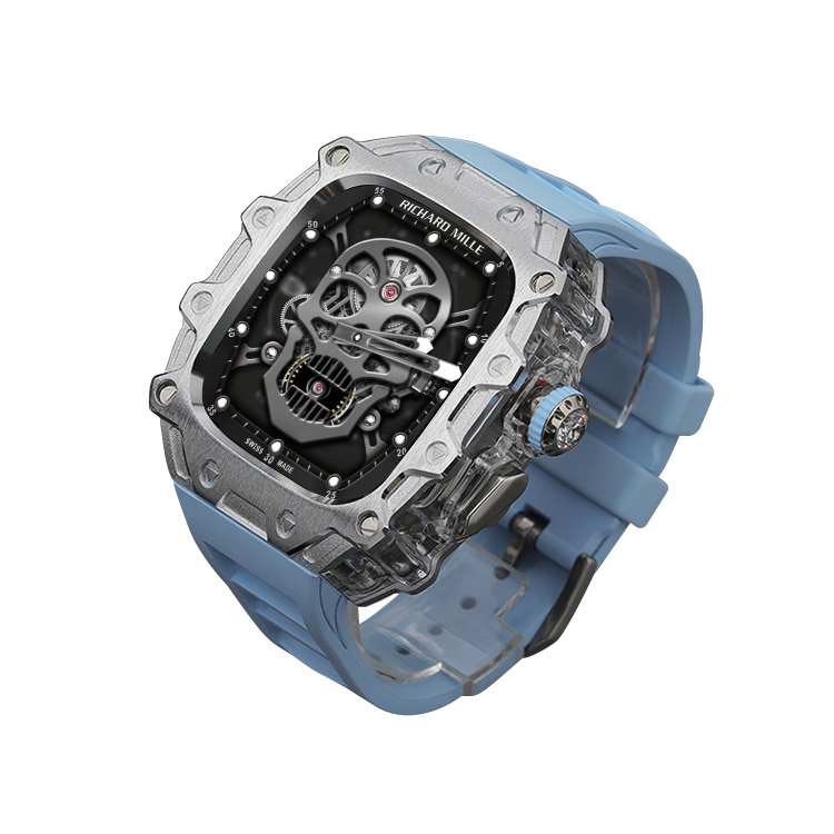 Akkerds Часы Apple Alloy Case Material Ultra2/1 Generation, Silver case, transparent middle frame, sky blue fluoroelastomer single hand buckle strap
Akkerds Часы Apple Alloy Case Material Ultra2/1 Generation, Silver case, transparent middle frame, sky blue fluoroelastomer single hand buckle strap