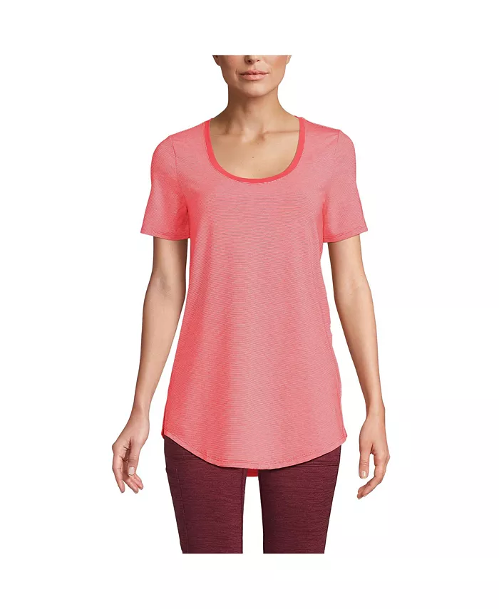 Женская футболка с коротким рукавом Power Performance, круглым вырезом и фигурным подолом Lands' End, розовый
Женская футболка с коротким рукавом Power Performance, круглым вырезом и фигурным подолом Lands' End, розовый