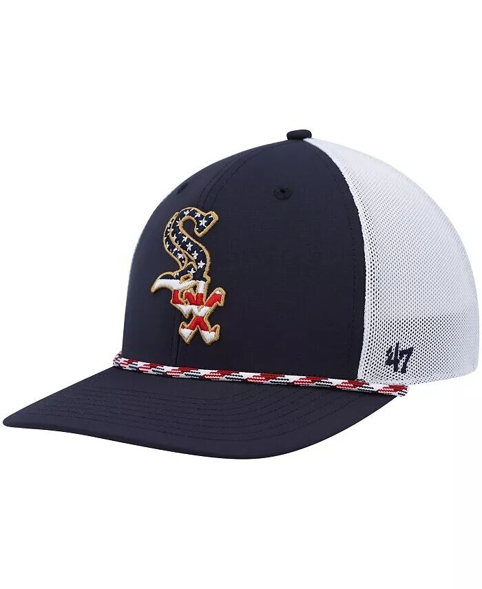 Мужская темно-синяя и белая кепка Chicago White Sox с флагом Trucker Snapback '47 Brand
Мужская темно-синяя и белая кепка Chicago White Sox с флагом Trucker Snapback '47 Brand