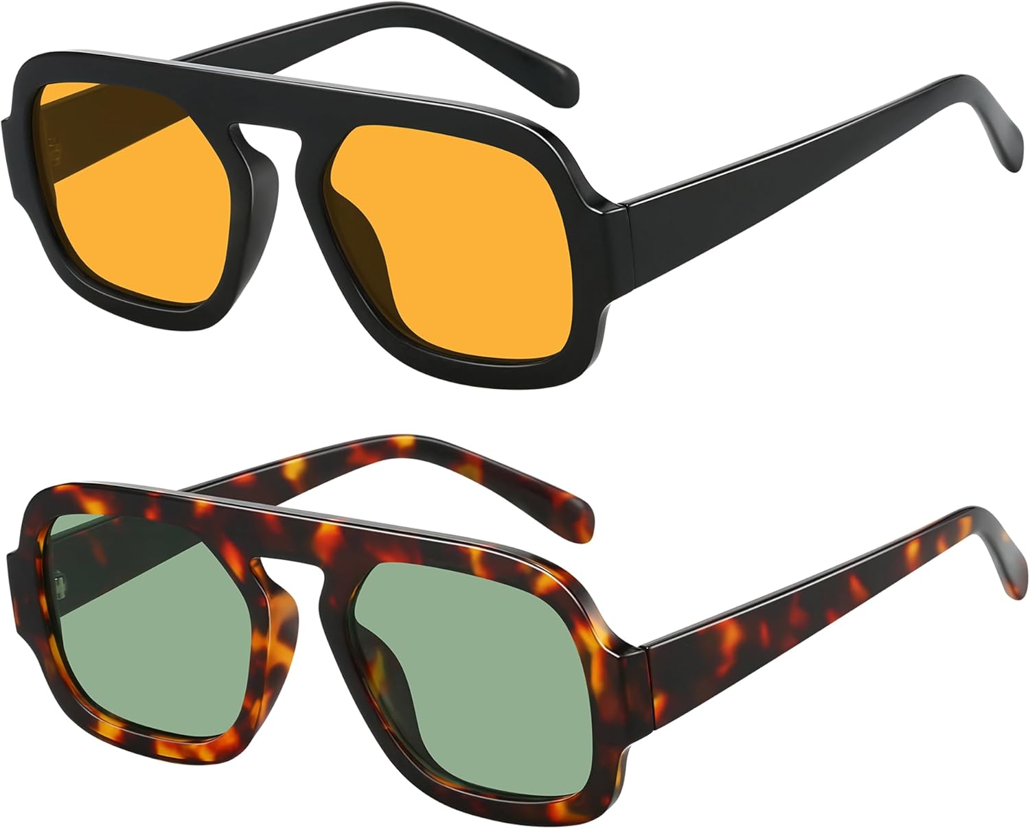 Квадратные солнцезащитные очки-авиаторы для женщин и мужчин - модные солнцезащитные очки с защитой от УФ-излучения, легкие и удобные Jectieey, A08-black/Orange&black/Light Blue
Квадратные солнцезащитные очки-авиаторы для женщин и мужчин - модные солнцезащитные очки с защитой от УФ-излучения, легкие и удобные Jectieey, A08-black/Orange&black/Light Blue