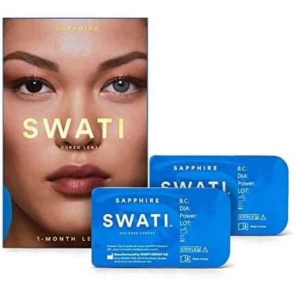 SWATI Cosmetics Сапфировые синие цветные контактные линзы, срок действия 1 месяц, 0,0 диоптрий, базовая кривая 8,7 мм, диаметр 14,20 мм
SWATI Cosmetics Сапфировые синие цветные контактные линзы, срок действия 1 месяц, 0,0 диоптрий, базовая кривая 8,7 мм, диаметр 14,20 мм