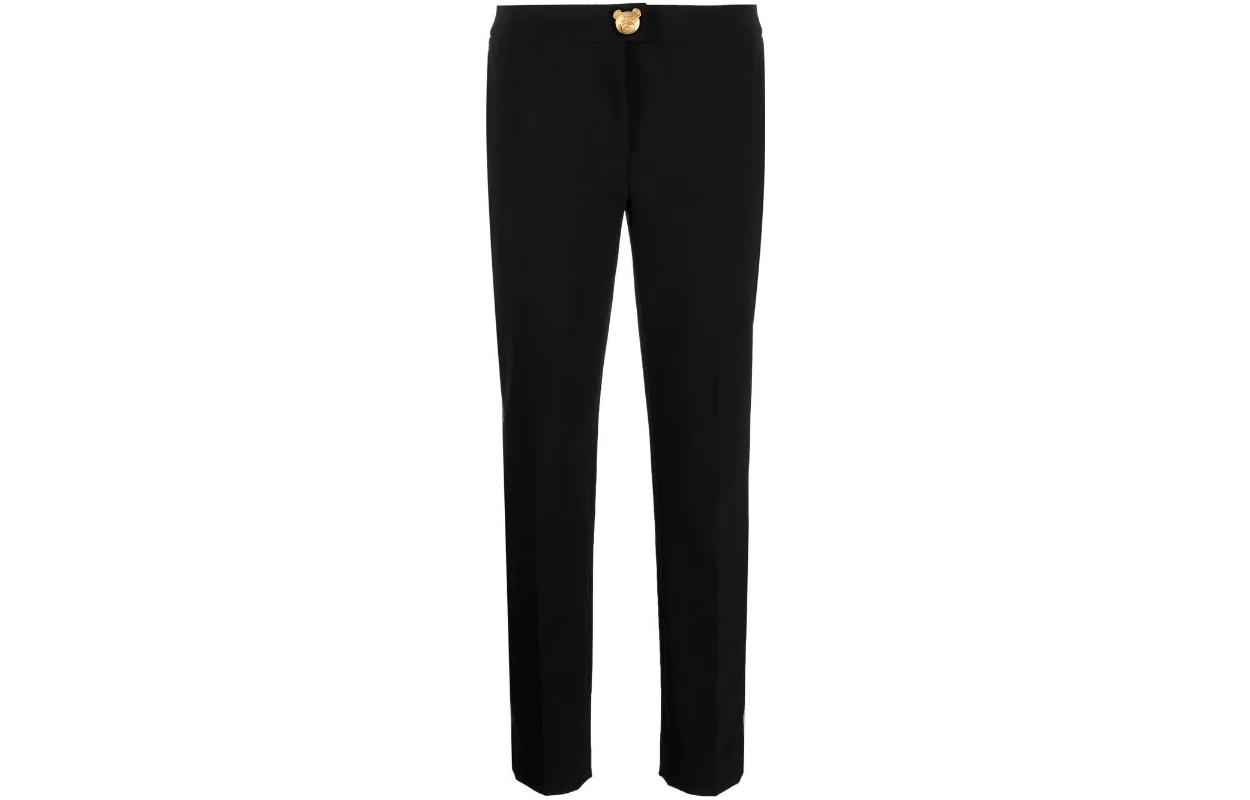 Брюки с зауженным кроем и боковой полосой MOSCHINO, черные
Брюки с зауженным кроем и боковой полосой MOSCHINO, черные