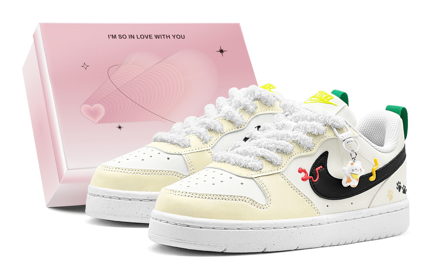 Nike Court Borough Fun Kittens противоскользящие низкие детские скейтборд кроссовки Black Yellow для подростков
Nike Court Borough Fun Kittens противоскользящие низкие детские скейтборд кроссовки Black Yellow для подростков