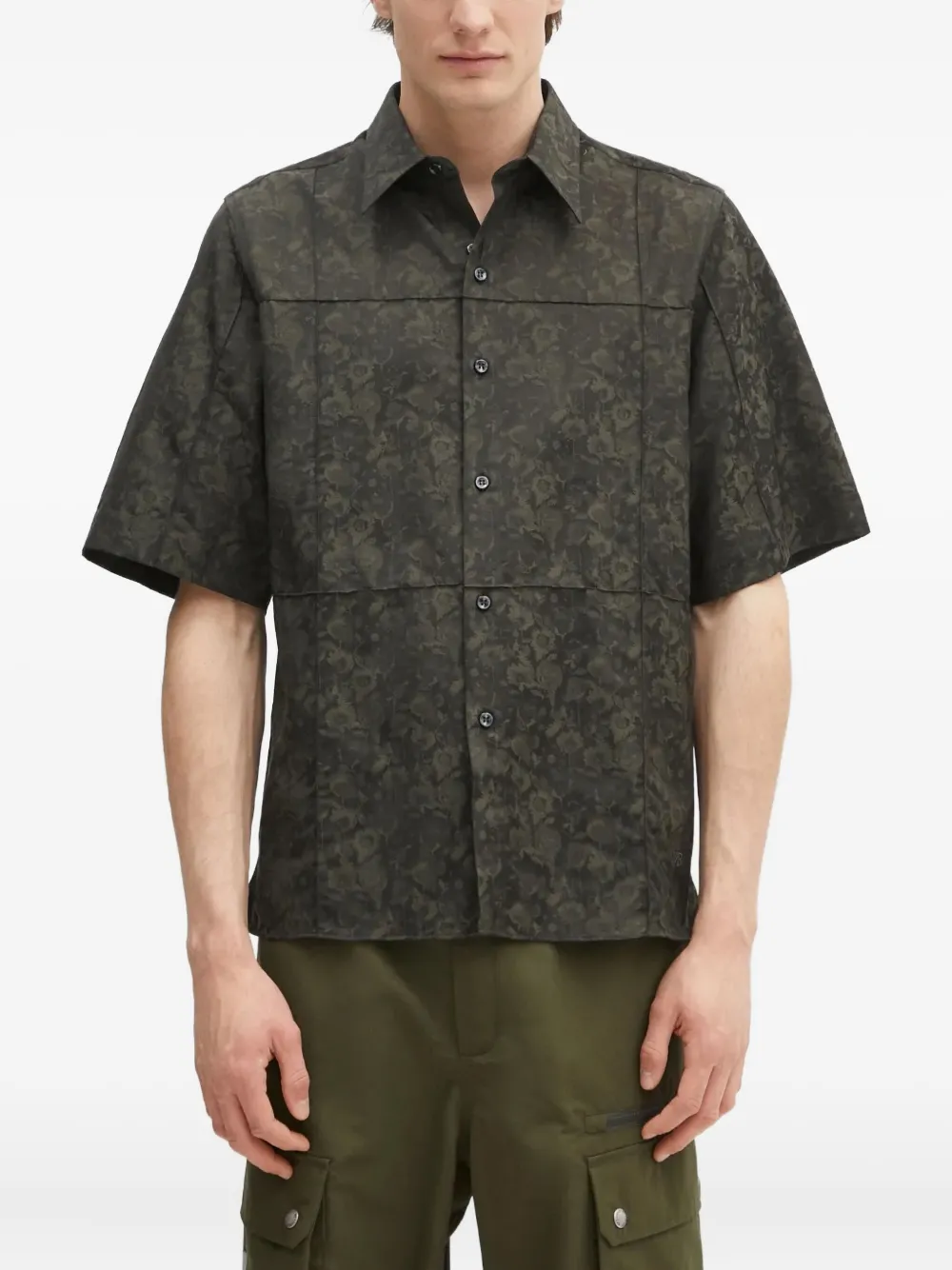 Рубашка с цветочным принтом и вставками Wales Bonner, зеленый
Рубашка с цветочным принтом и вставками Wales Bonner, зеленый