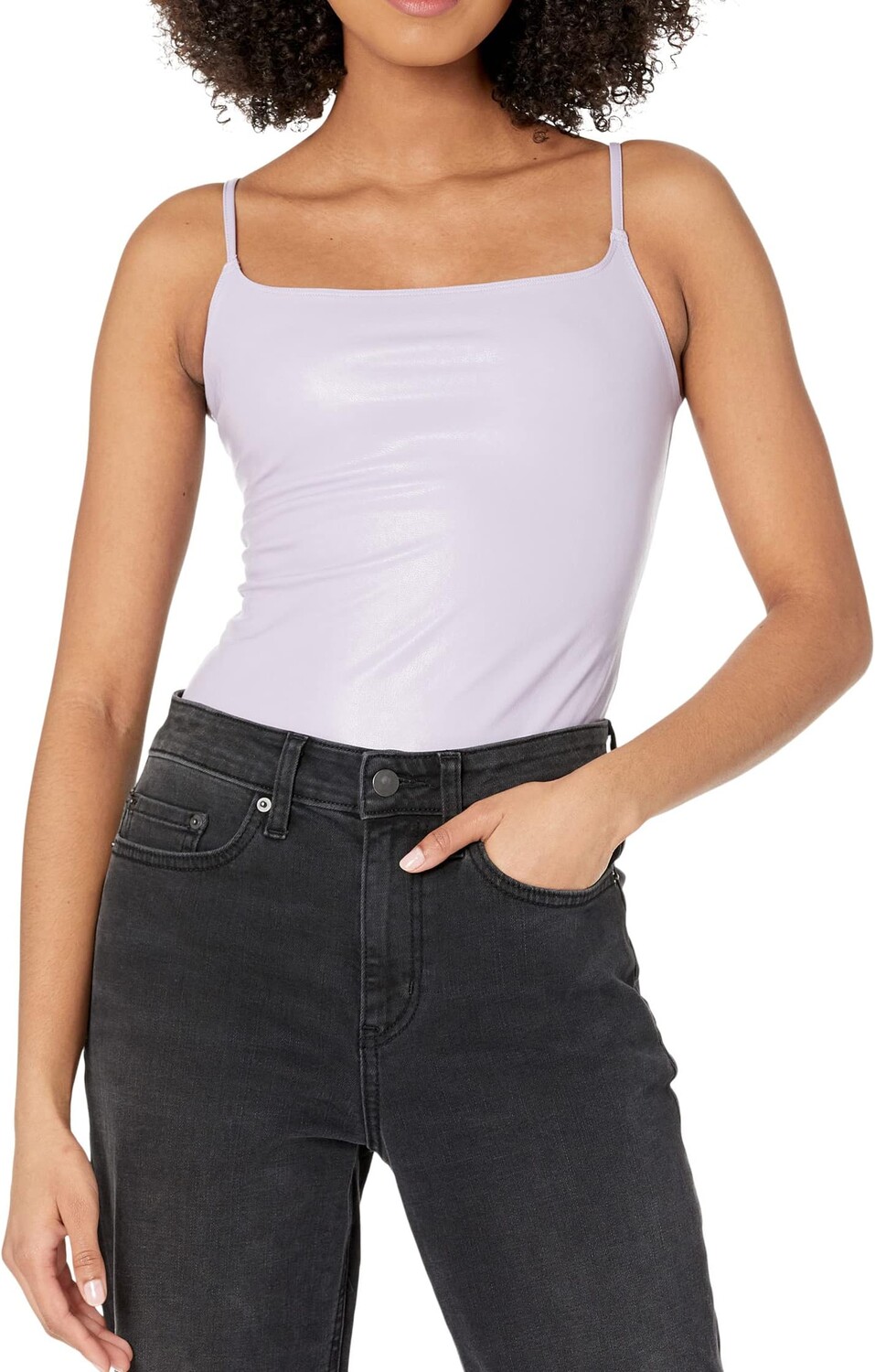Пуловер Commando Faux Leather Spaghetti Strap Bodysuit BDS309, цвет Lavender
Пуловер Commando Faux Leather Spaghetti Strap Bodysuit BDS309, цвет Lavender