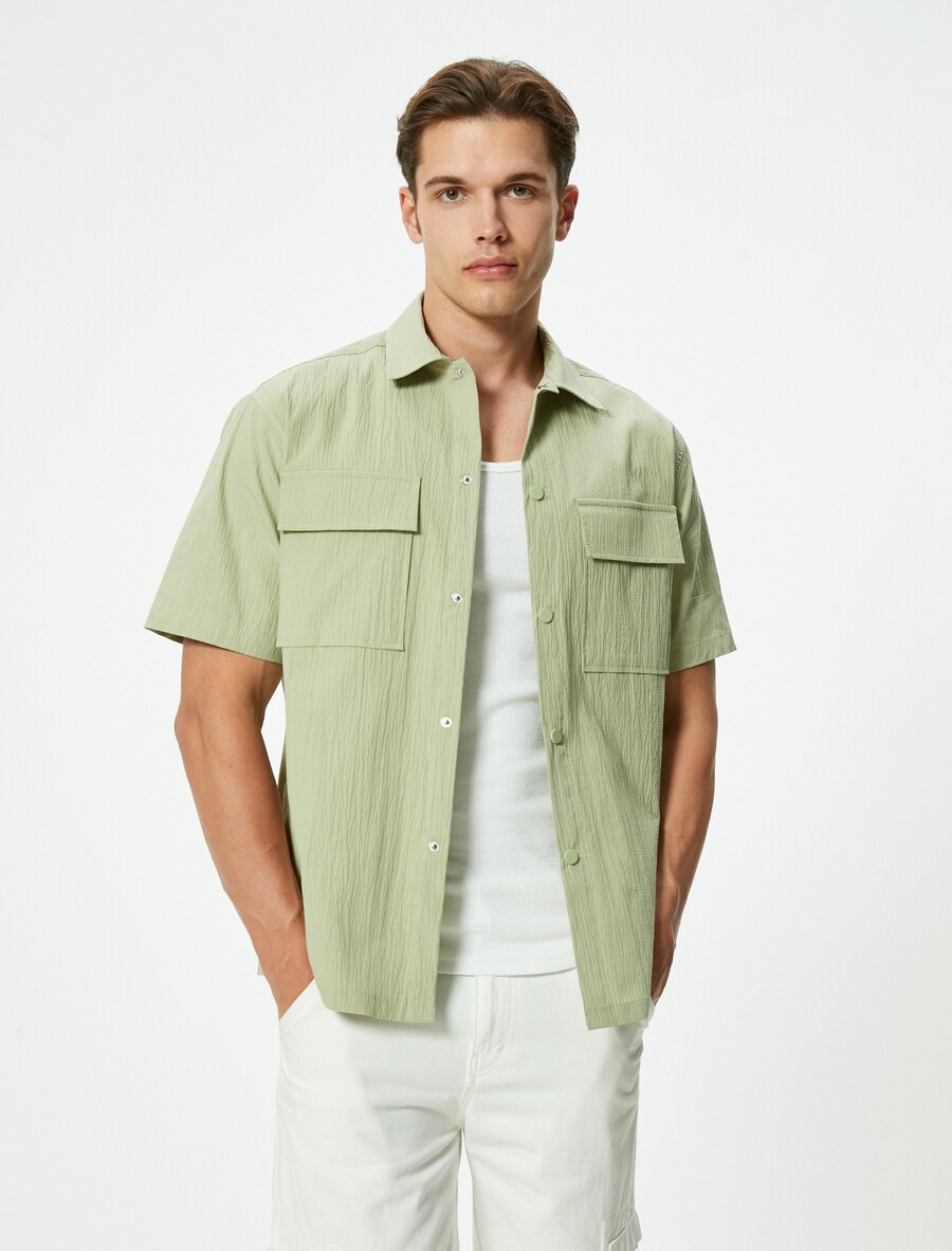 Рубашка обычного кроя на пуговицах Koton, светло-зеленый
Рубашка обычного кроя на пуговицах Koton, светло-зеленый