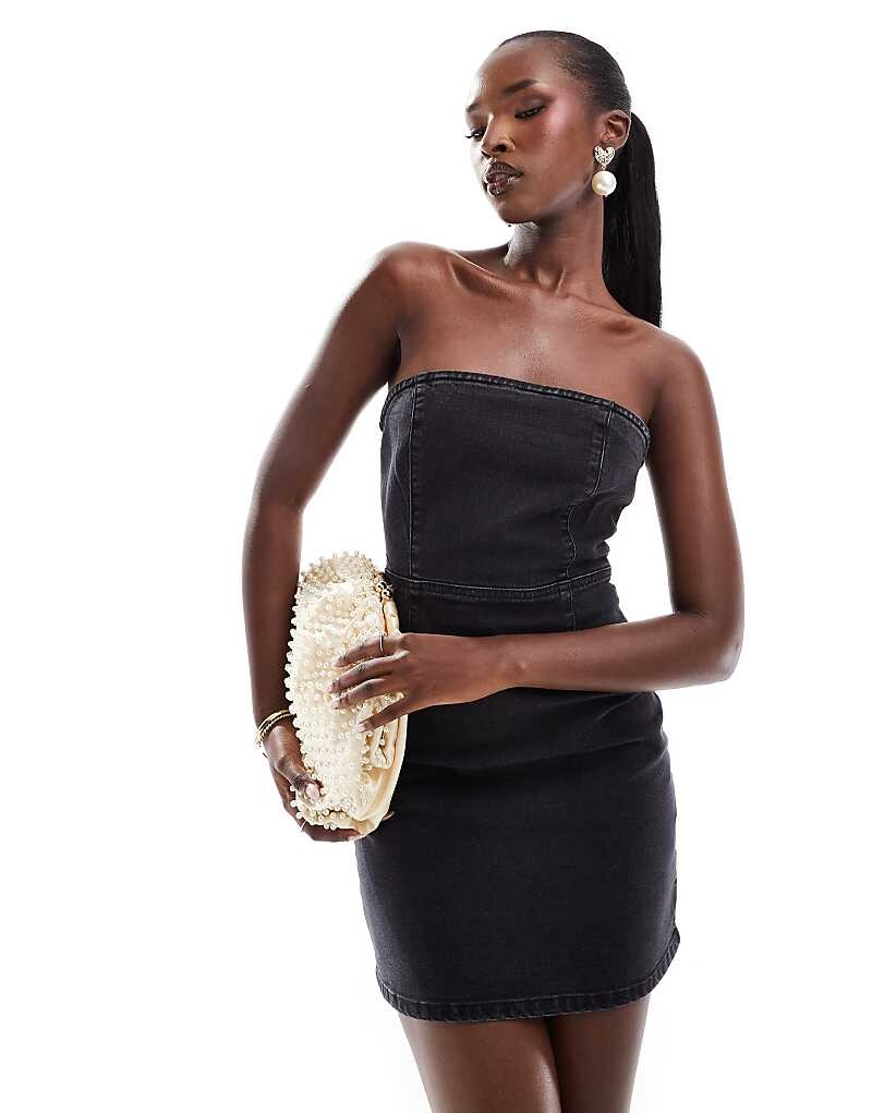 Джинсовое облегающее платье мини-бандо ASOS DESIGN черного цвета
Джинсовое облегающее платье мини-бандо ASOS DESIGN черного цвета