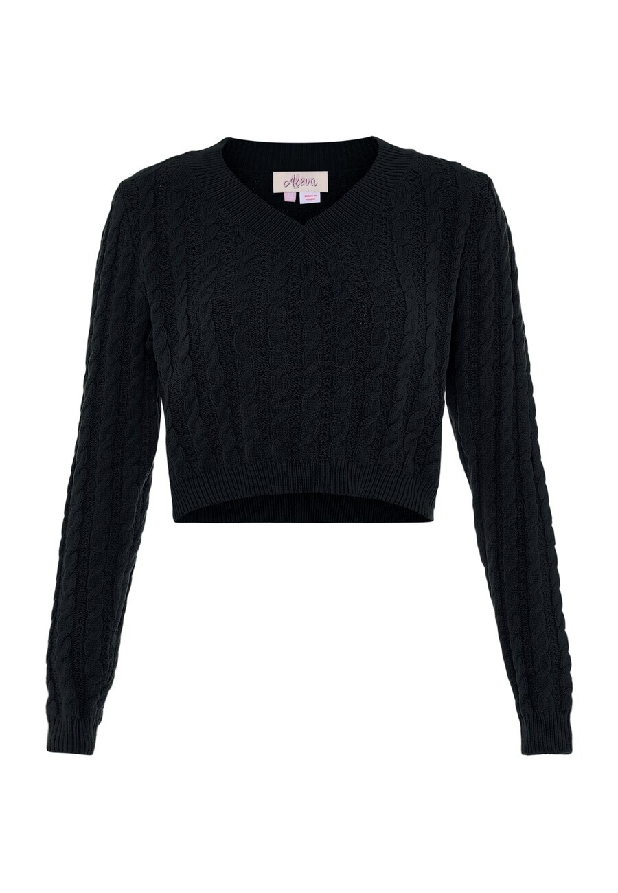 Тонкий вязаный свитер aleva Sweater, черный
Тонкий вязаный свитер aleva Sweater, черный