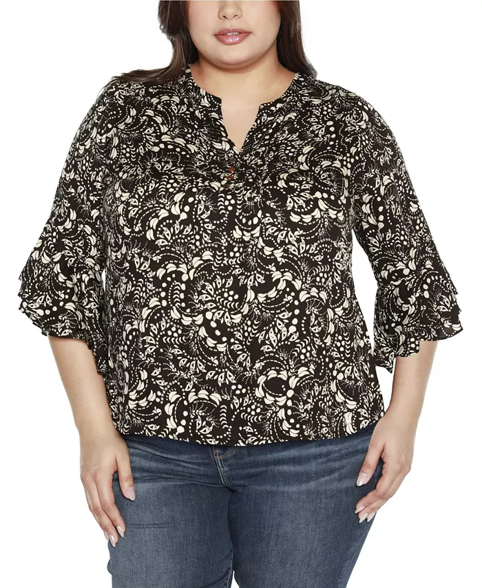 Топ Black Label Plus Size с принтом и оборками на рукавах Belldini, мультиколор
Топ Black Label Plus Size с принтом и оборками на рукавах Belldini, мультиколор