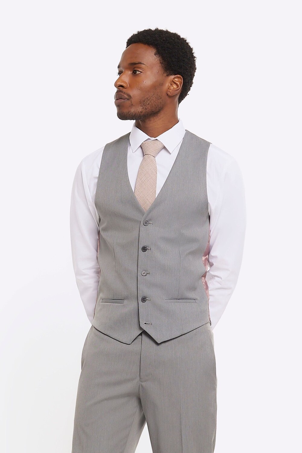 Простой костюм: жилет River Island, серый
Простой костюм: жилет River Island, серый