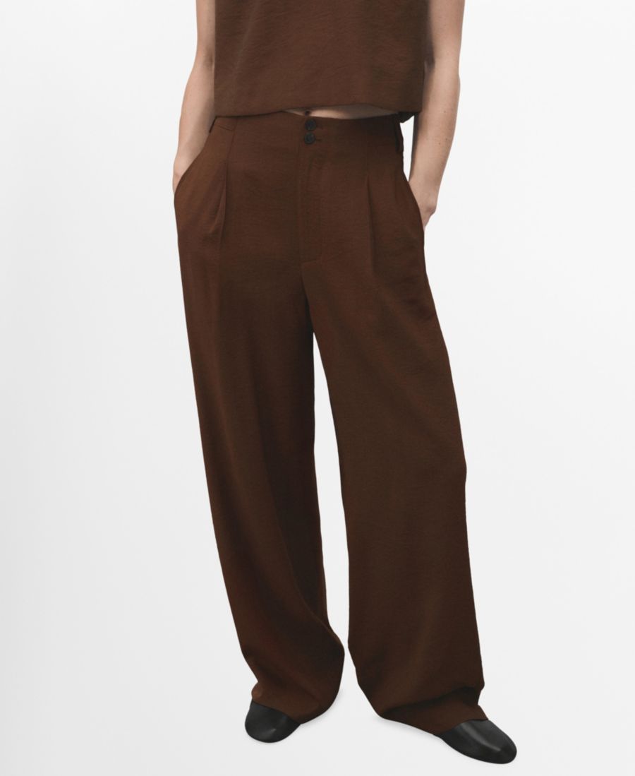 Женские прямые брюки со складками MANGO, Brown
Женские прямые брюки со складками MANGO, Brown